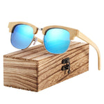 BARCUR Original Natural Bamboo Sunglasses with wooden case