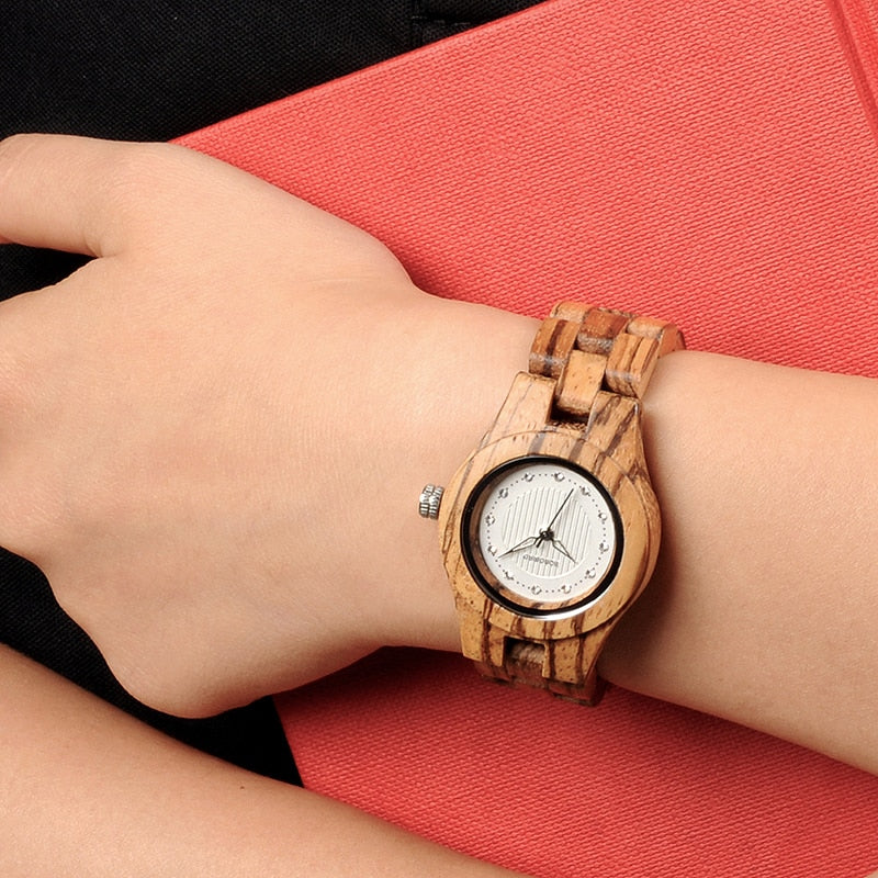 BOBO BIRD Women Watches Ladies Zebra Bamboo Wood Timepiece Casual Ladies Wristwatch relogio feminino Birthday Gift Christmas O29