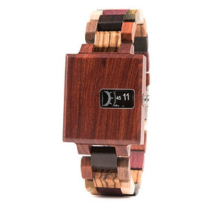 BOBO BIRD Wood Watch Men Bamboo Mens Wristwatch saat erkek Male Quartz Square Watches in Wood box Accept Customize