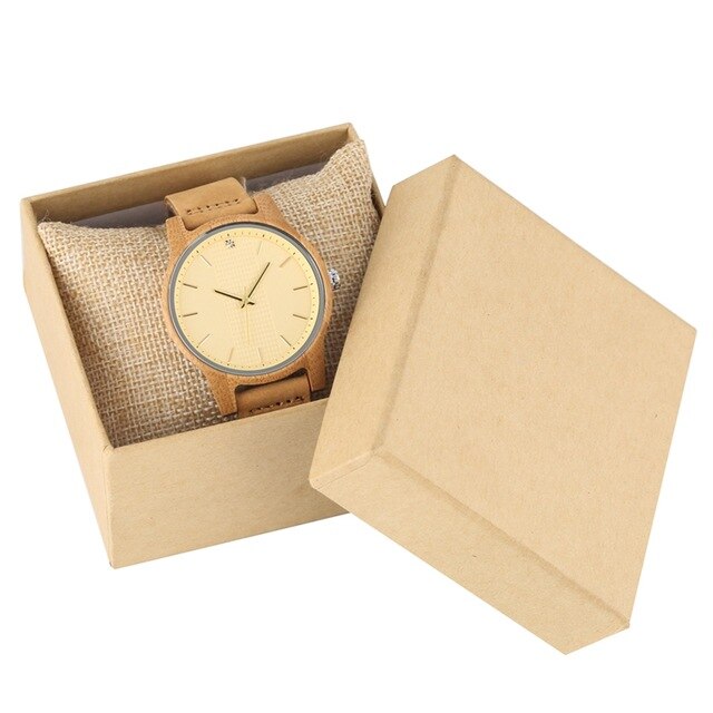 Bamboo Wood Women Watch Crystal Diamond Dial Analog Unique Female Model Watch Casual Leather Band Quartz Wristwatch Luxury reloj