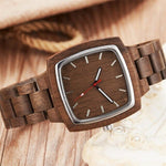 Fashion Colorful Rainbow Wood Watches Women Quartz Wristwatches Casual Wooden Color Leather Strap Female Watch Reloj Mujer