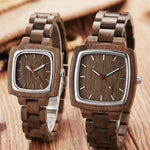 Fashion Colorful Rainbow Wood Watches Women Quartz Wristwatches Casual Wooden Color Leather Strap Female Watch Reloj Mujer