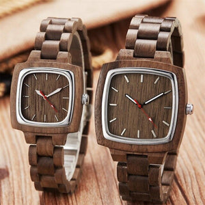 Fashion Colorful Rainbow Wood Watches Women Quartz Wristwatches Casual Wooden Color Leather Strap Female Watch Reloj Mujer