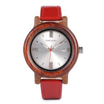 BOBO BIRD Brand Women Wood Watch 37mm Wooden PU Strap Wristwatches Female Timepieces Lady Quartz Watch relogio feminino