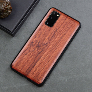 Carved Skull Elephant Wood Phone Case For Samsung Galaxy s20 s10 s10+ note 10 plus Samsung s20 ultra Silicon Wooden Case Cover