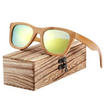 BARCUR Bamboo Sunglasses Men Retro Vintage Wood Sun Glasses Women Polarized Mirror Coating Lenses Eyewear