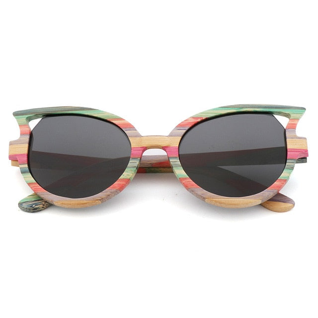 retro polarized sunglasses women luxury hand-made bamboo  butterfly-shaped Sunglasses man womens sunglasses brand designer UV400