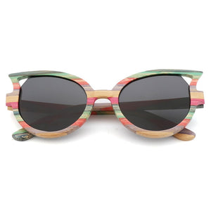 retro polarized sunglasses women luxury hand-made bamboo  butterfly-shaped Sunglasses man womens sunglasses brand designer UV400