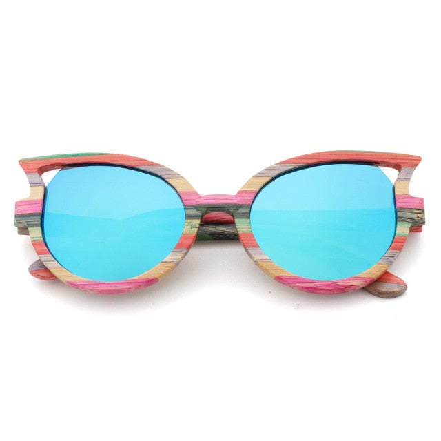 retro polarized sunglasses women luxury hand-made bamboo  butterfly-shaped Sunglasses man womens sunglasses brand designer UV400