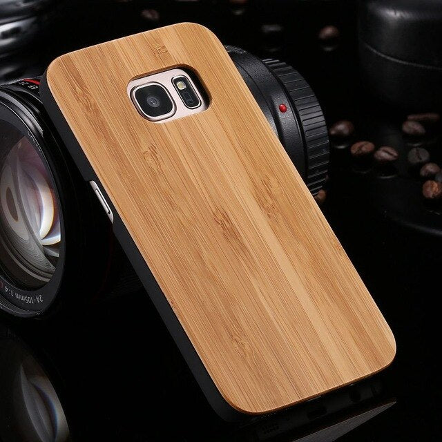 FLOVEME Case For Samsung Galaxy S8 S9 Plus Real Wooden Case For Samsung S9 S7 S6 Edge Cases Cover Wood Bamboo Phone Accessories