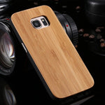 FLOVEME Case For Samsung Galaxy S8 S9 Plus Real Wooden Case For Samsung S9 S7 S6 Edge Cases Cover Wood Bamboo Phone Accessories