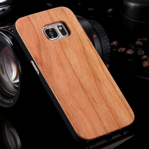 FLOVEME Case For Samsung Galaxy S8 S9 Plus Real Wooden Case For Samsung S9 S7 S6 Edge Cases Cover Wood Bamboo Phone Accessories