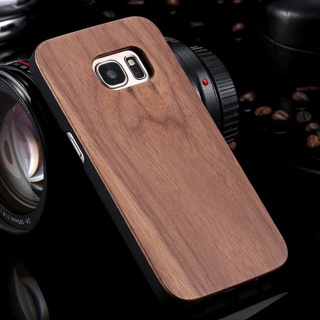 FLOVEME Case For Samsung Galaxy S8 S9 Plus Real Wooden Case For Samsung S9 S7 S6 Edge Cases Cover Wood Bamboo Phone Accessories