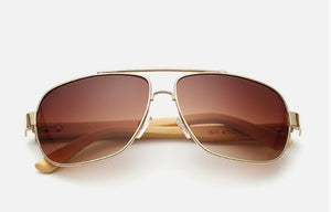 JASPEER Men Bamboo Leg Oval Sunglasses Women Blue Classic Mirror Lens Sun Glasses Driving Goggle Glasses UV400 Eyewear