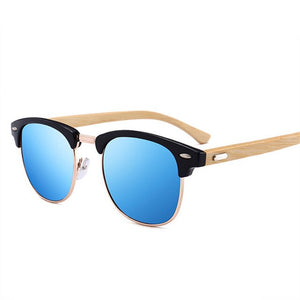Imwete Retro Bamboo Sunglasses Men Women Wood Sunglass Original Brand Design Sport Goggles Mirror Wooden Sun Glasses Shades