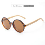 Q Fashion Bamboo Sunglasses Round Brand Designer Goggles Women Sunglasses Lentes Oculos De Sol Vintage Sun Glasses UV400
