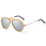 EZREAL Brand Vintage Bamboo And Wood Sunglasses Male Female Brand Designer Bamboo Frame With Metal Sunglasses
