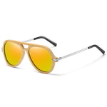 EZREAL Brand Vintage Bamboo And Wood Sunglasses Male Female Brand Designer Bamboo Frame With Metal Sunglasses