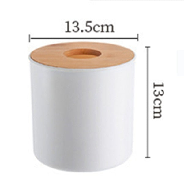 Wooden Plastic Tissue Box Solid Wood Napkin Holder Case Stylish Bamboo Covered Towel Boxes Simple Fashion Household Carton