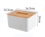 Wooden Plastic Tissue Box Solid Wood Napkin Holder Case Stylish Bamboo Covered Towel Boxes Simple Fashion Household Carton