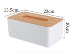 Wooden Plastic Tissue Box Solid Wood Napkin Holder Case Stylish Bamboo Covered Towel Boxes Simple Fashion Household Carton