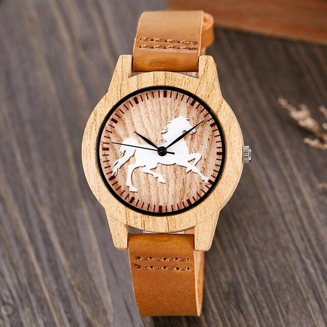 Creative Tree of Life Imitation Bamboo Wood Watch Men Women Couple Quartz Wooden Clock Leather Wristwatch Male Reloj montre uhr