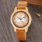 Creative Tree of Life Imitation Bamboo Wood Watch Men Women Couple Quartz Wooden Clock Leather Wristwatch Male Reloj montre uhr
