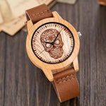 Creative Tree of Life Imitation Bamboo Wood Watch Men Women Couple Quartz Wooden Clock Leather Wristwatch Male Reloj montre uhr