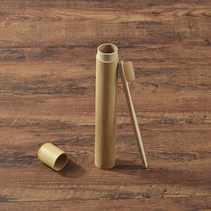 Eco Friendly Bamboo case With Toothbrush Colorful Soft Bristles Biodegradable Teeth Brush Bamboo Toothbrushes Oral Care Tooth