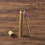 Eco Friendly Bamboo case With Toothbrush Colorful Soft Bristles Biodegradable Teeth Brush Bamboo Toothbrushes Oral Care Tooth