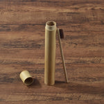 Eco Friendly Bamboo case With Toothbrush Colorful Soft Bristles Biodegradable Teeth Brush Bamboo Toothbrushes Oral Care Tooth