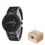 BOBO BIRD Wooden Watches Men Women Date Week Quartz Wristwatch Male часы мужские  Ebony Bamboo Wood Watch Dropshipping fast