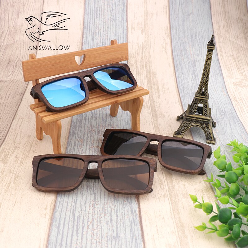 polarized sunglasses 100% Natural wooden sunglasses Frame  bamboo Brown sun glasses  men /women luxury vintage sunglasses UV400