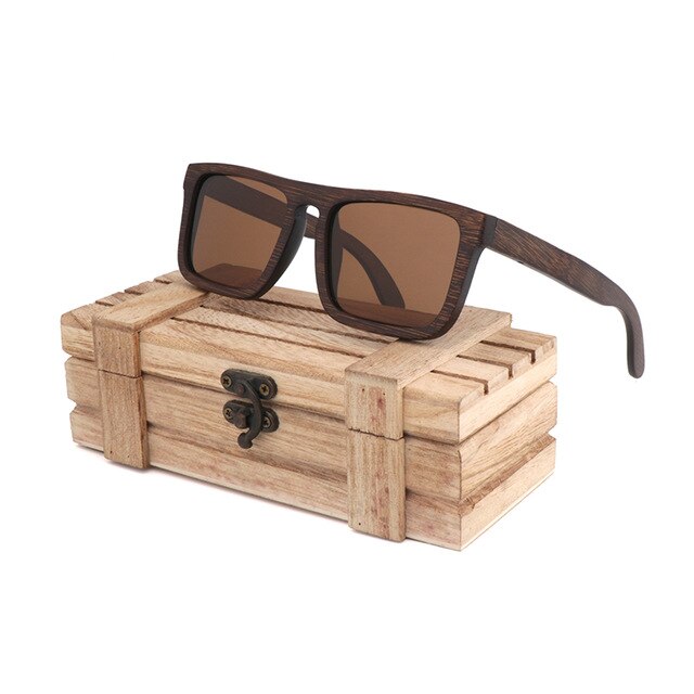 polarized sunglasses 100% Natural wooden sunglasses Frame  bamboo Brown sun glasses  men /women luxury vintage sunglasses UV400