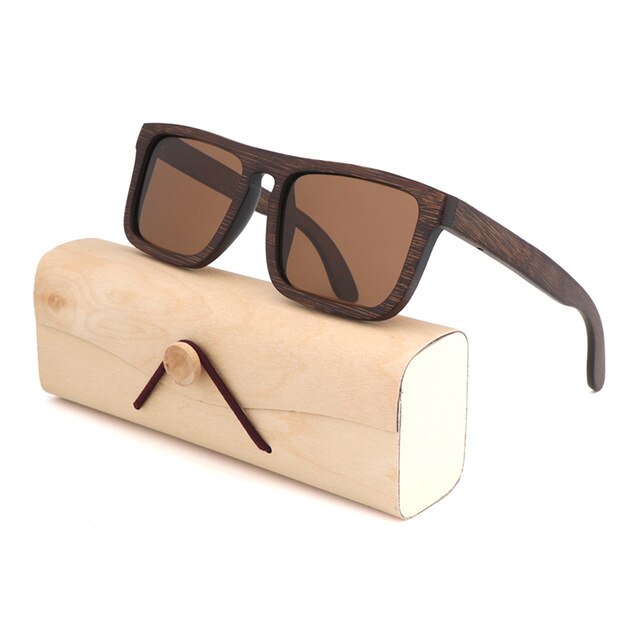 polarized sunglasses 100% Natural wooden sunglasses Frame  bamboo Brown sun glasses  men /women luxury vintage sunglasses UV400