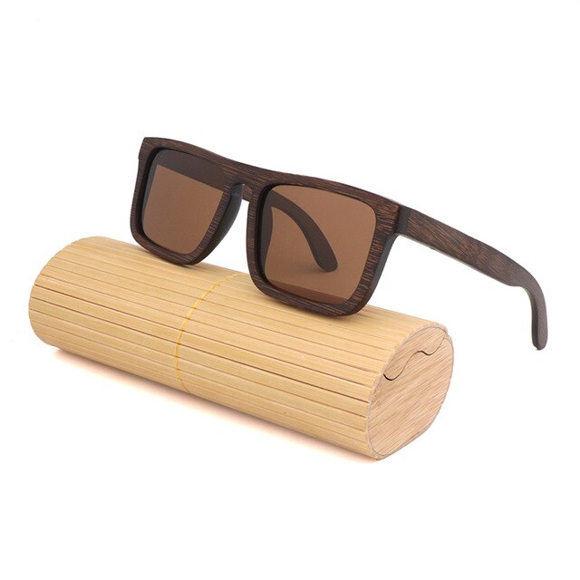 polarized sunglasses 100% Natural wooden sunglasses Frame  bamboo Brown sun glasses  men /women luxury vintage sunglasses UV400