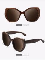 SKYDOVE Hexagonal Goggle Bamboo Sunglasses Women Shades For Women Oversized 2020 New Sunglasses Men Poarized