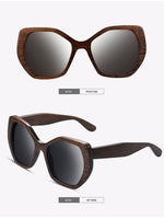 SKYDOVE Hexagonal Goggle Bamboo Sunglasses Women Shades For Women Oversized 2020 New Sunglasses Men Poarized