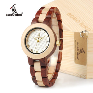 BOBO BIRD Wood Watch Female Women M19 Rose Sandal Minimal Dress Quartz Wristwatch Top Brand Luxury часы женские relogio feminin