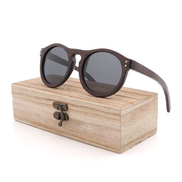 100% Handmade Natural bamboo sunglasses women polarized UV400 brown bamboo wood sunglasses fashion Leisure man sunglasses