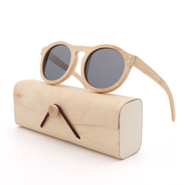 100% Handmade Natural bamboo sunglasses women polarized UV400 brown bamboo wood sunglasses fashion Leisure man sunglasses