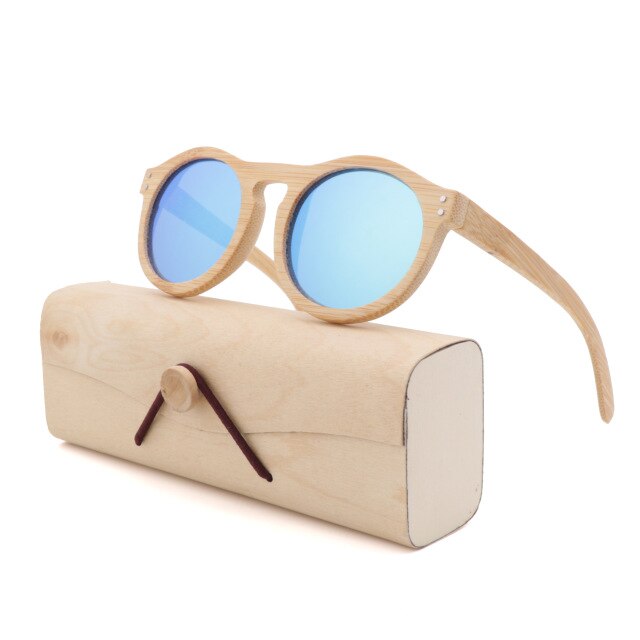 100% Handmade Natural bamboo sunglasses women polarized UV400 brown bamboo wood sunglasses fashion Leisure man sunglasses