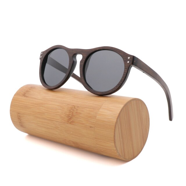 100% Handmade Natural bamboo sunglasses women polarized UV400 brown bamboo wood sunglasses fashion Leisure man sunglasses