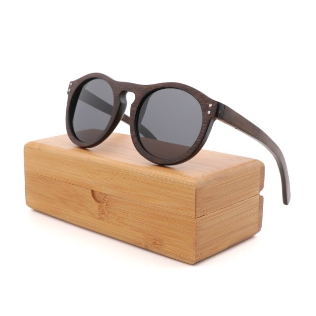 100% Handmade Natural bamboo sunglasses women polarized UV400 brown bamboo wood sunglasses fashion Leisure man sunglasses