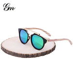 GM Wood Legs Sunglasses Men Women square bamboo Sunglasses Designer Mirror Sun Glasses for men women retro de sol masculino