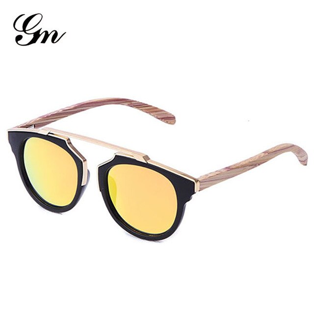 GM Wood Legs Sunglasses Men Women square bamboo Sunglasses Designer Mirror Sun Glasses for men women retro de sol masculino