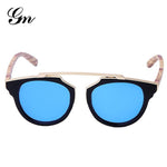 GM Wood Legs Sunglasses Men Women square bamboo Sunglasses Designer Mirror Sun Glasses for men women retro de sol masculino