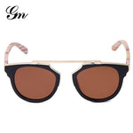 GM Wood Legs Sunglasses Men Women square bamboo Sunglasses Designer Mirror Sun Glasses for men women retro de sol masculino
