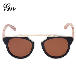 GM Wood Legs Sunglasses Men Women square bamboo Sunglasses Designer Mirror Sun Glasses for men women retro de sol masculino
