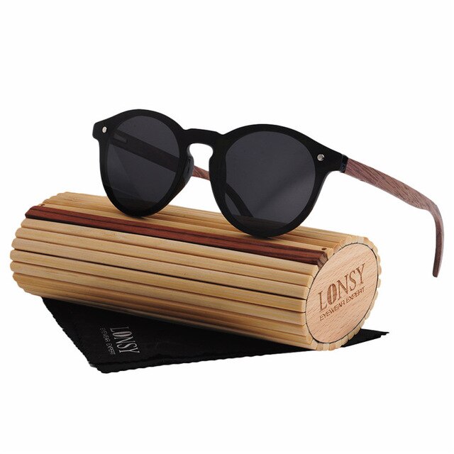Fashion Bamboo Polarized Sunglasses Women Brand Designer UV400 Mirror Lenses Wood Sun glasses For Men Oculos de sol masculino
